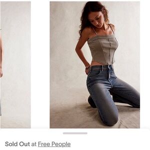 NWT We The Free Low Maintenance Mid Rise Crop Boot Jeans